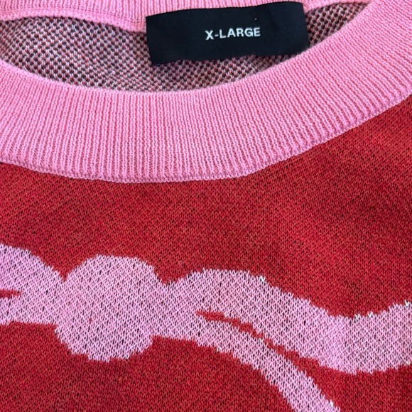 So-Lazo Pink & Red Tea Bunny Knit Sweater Extra-Large - Picture 8 of 9
